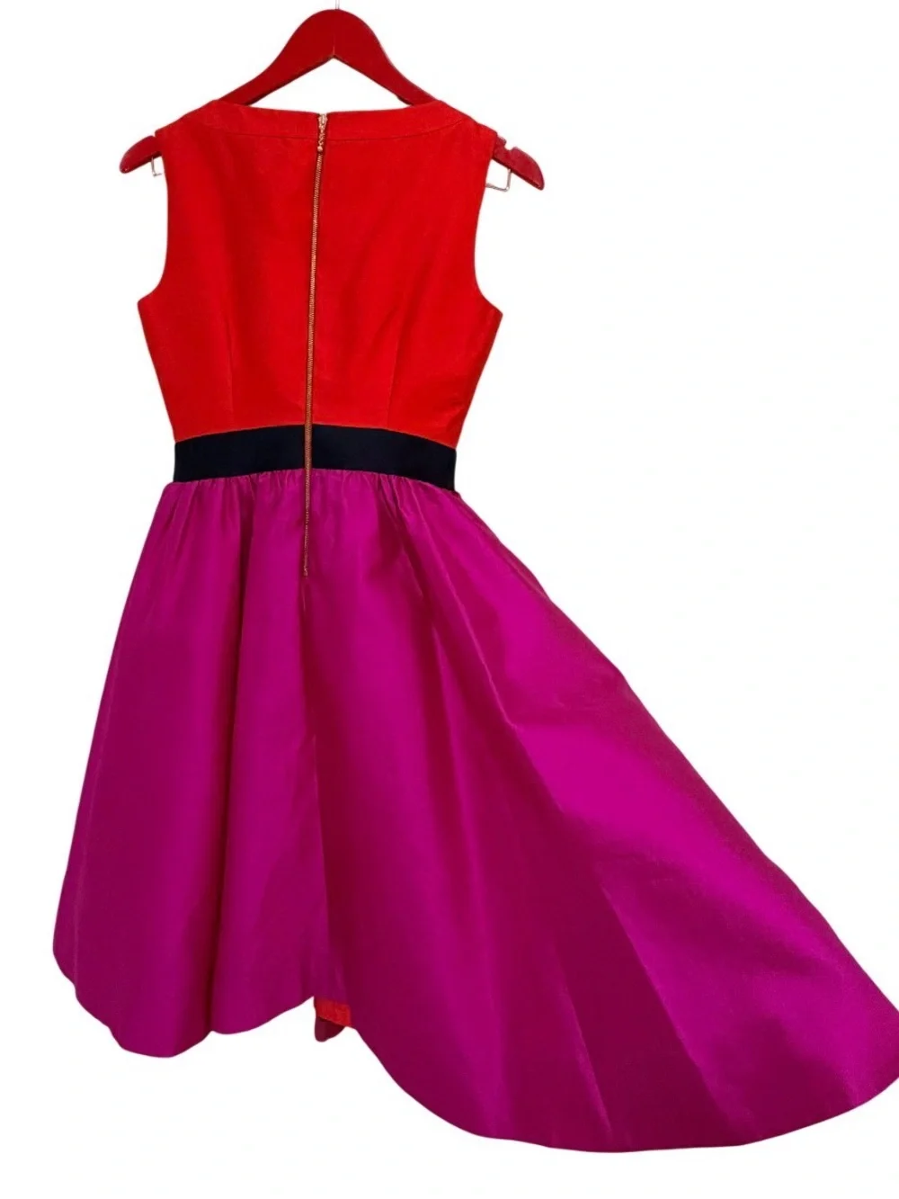 Kate Spade New York Red Pink Color Block Fit & Flare Dress Size 0